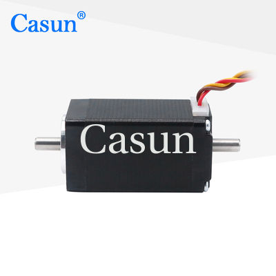 Bom preço 2 Fase 1.8 Grau de duplo eixo NEMA 11 Micro motor passo a passo para aparelho de automação de equipamentos médicos Em linha