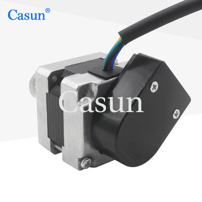 Bom preço Motor de Passo Híbrido Casun Nema16 105mN.m 8.75V Motor de Passo de Alta Qualidade com Encoder e Engrenagem Em linha